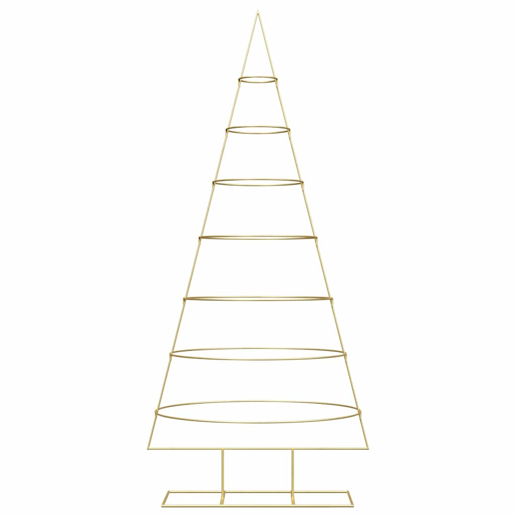 Metall juletre med stativ Gull 209 cm Pulverlakkert stål