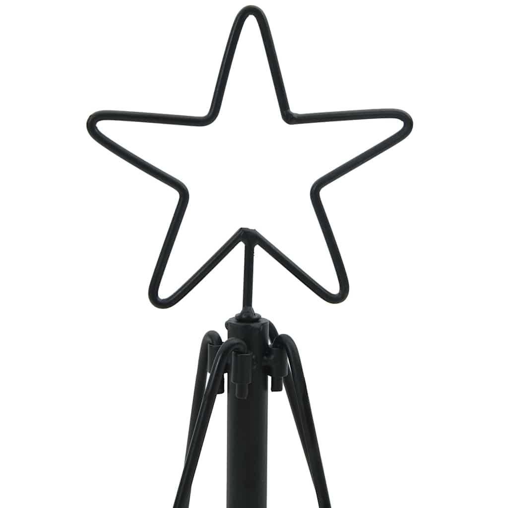 Julekjegle Tre med stativ Svart 90 cm Stål