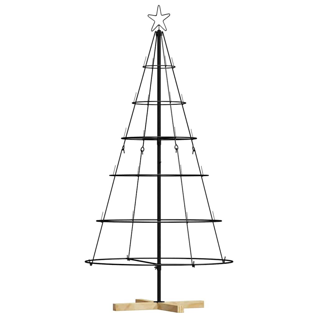 Julekjegle Tre med stativ Svart 154 cm Stål