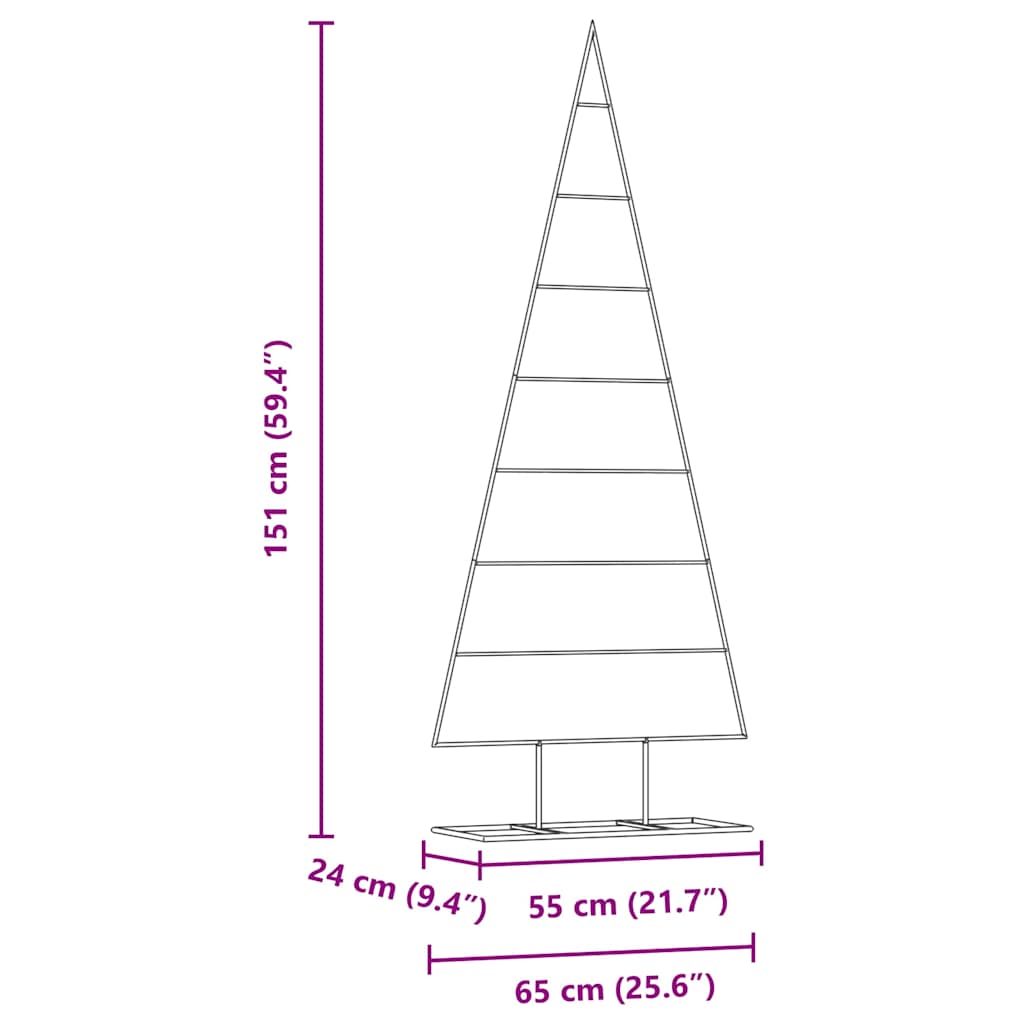 Metall juletre med stativ Gull 150 cm Pulverlakkert stål