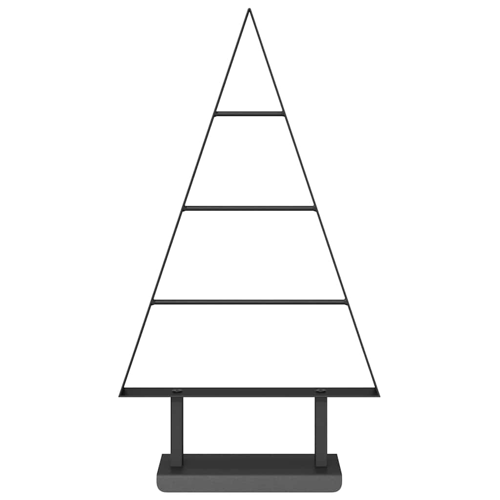 Metall juletre med stativ Svart 60 cm Stål