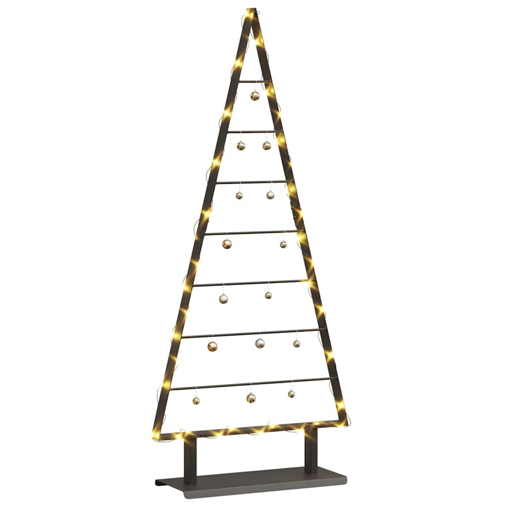 Metall juletre med stativ Svart 125,5 cm Stål