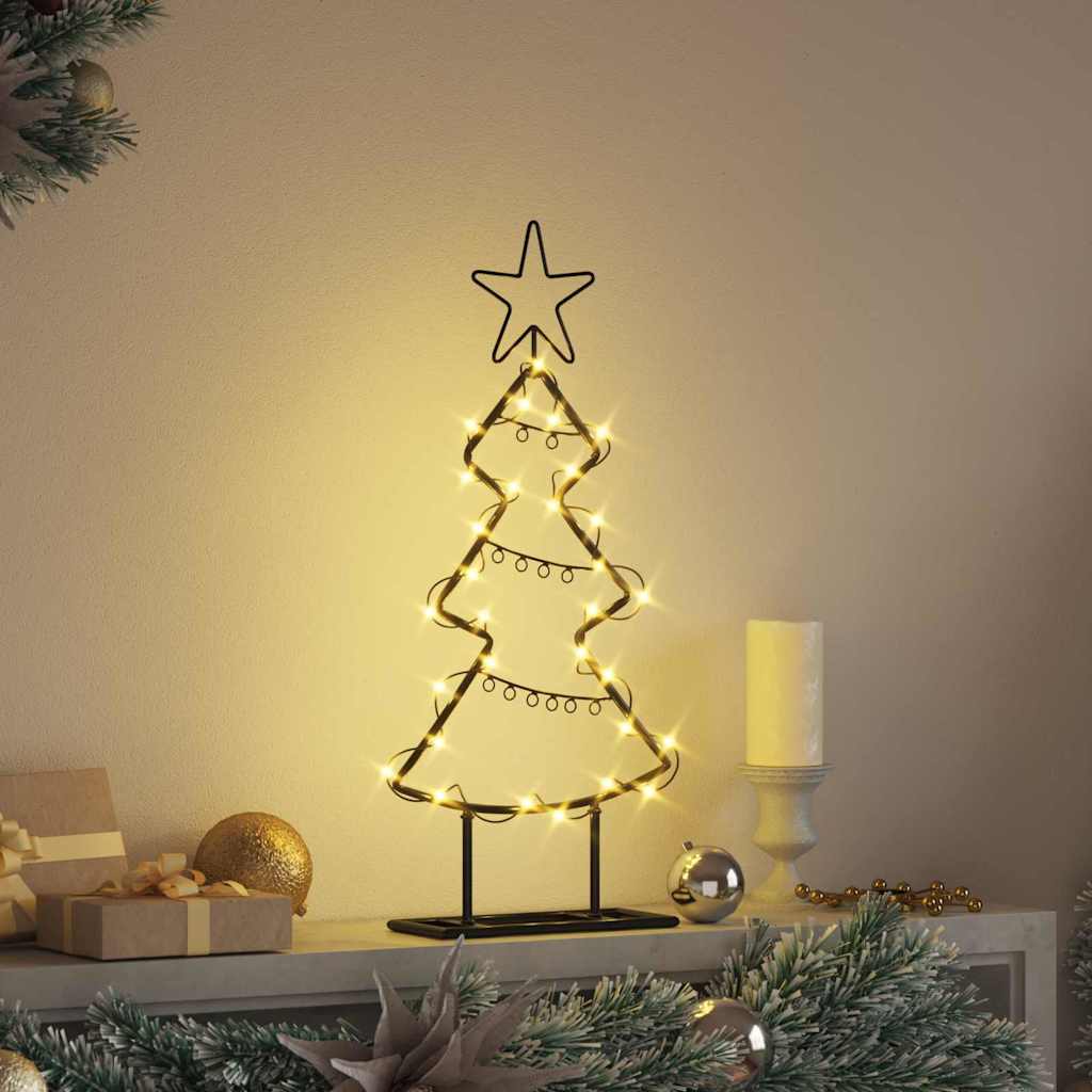 Metall juletre med stativ Svart 60 cm Stål