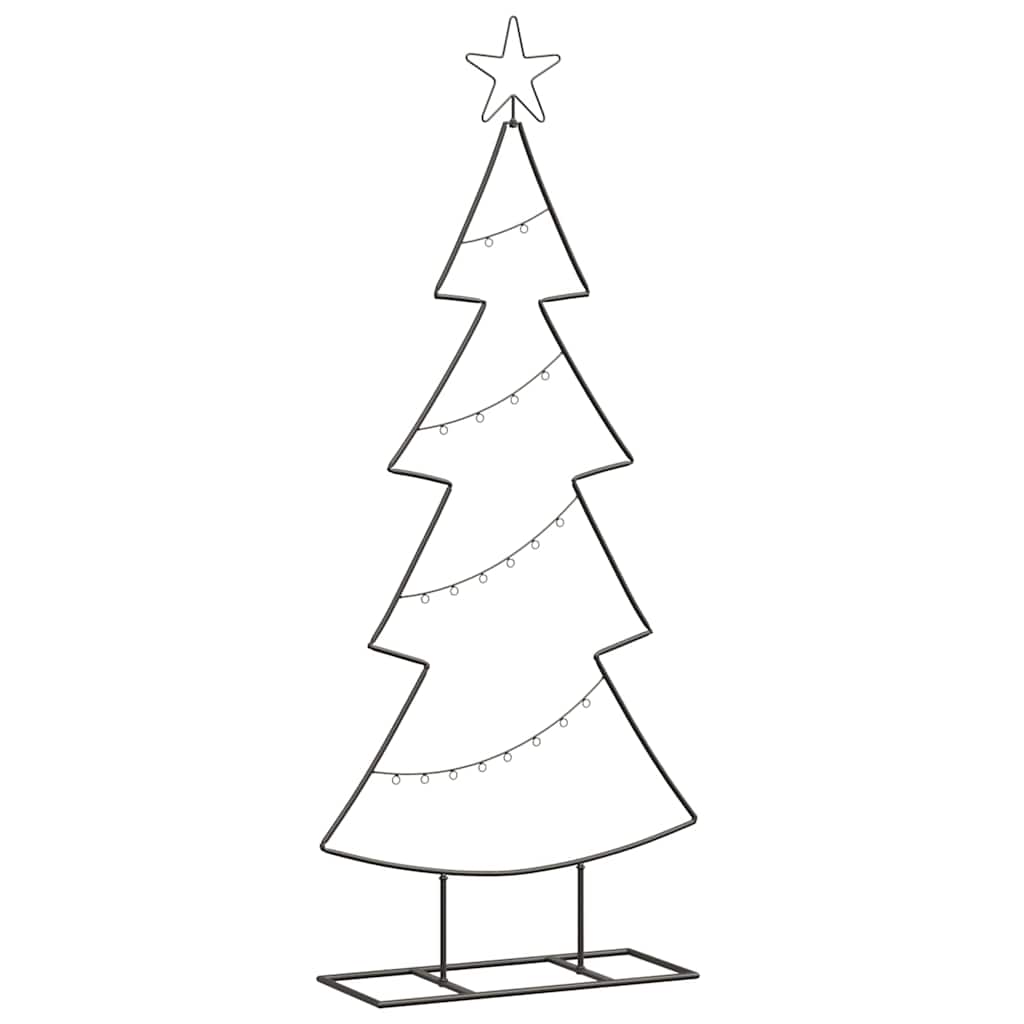 Metall juletre med stativ Svart 125 cm Stål