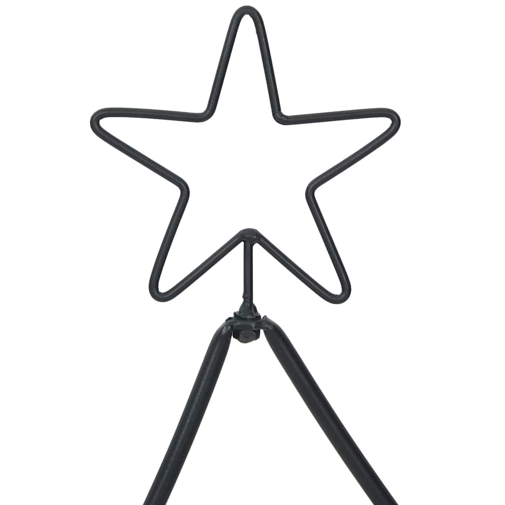 Metall juletre med stativ Svart 150 cm Stål