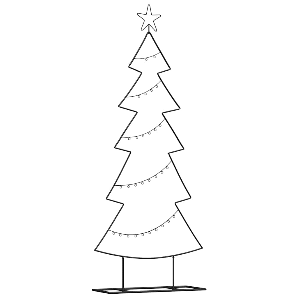 Metall juletre med stativ Svart 150 cm Stål