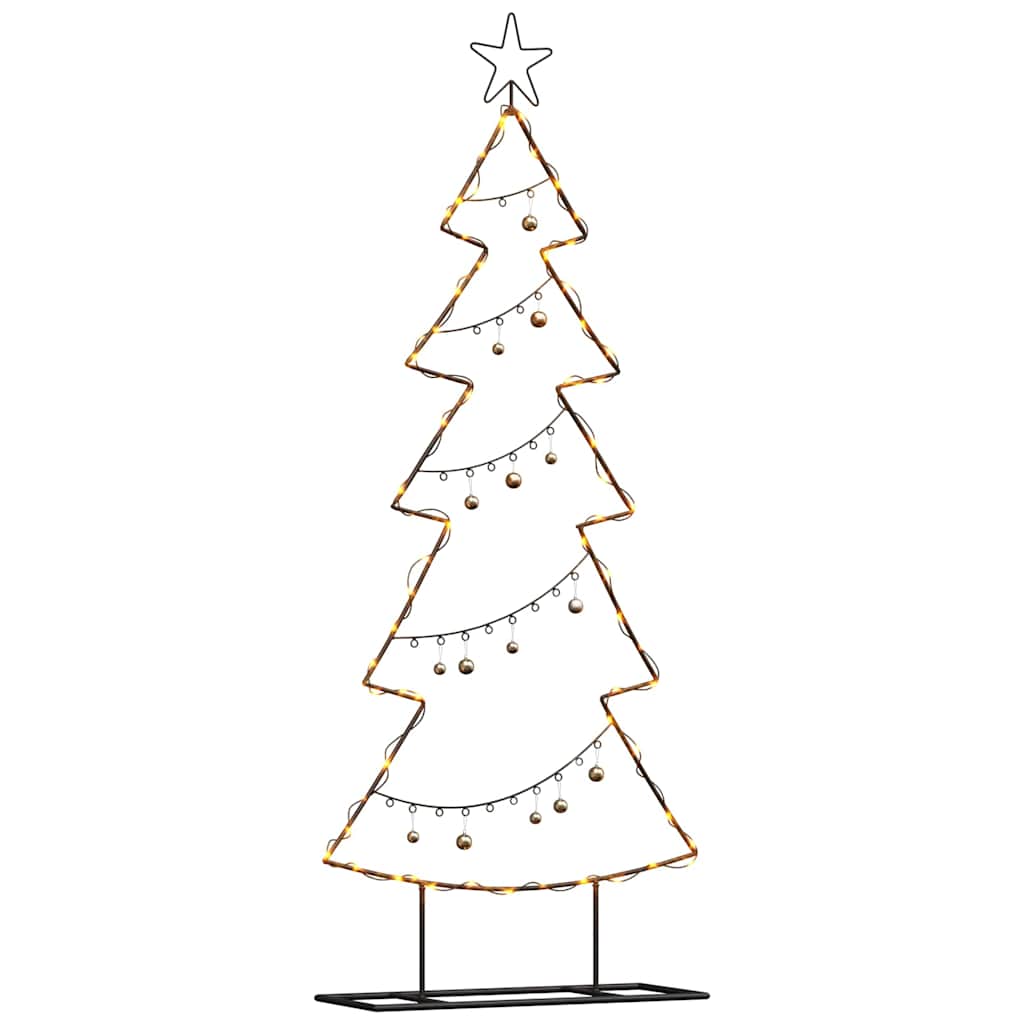 Metall juletre med stativ Svart 150 cm Stål