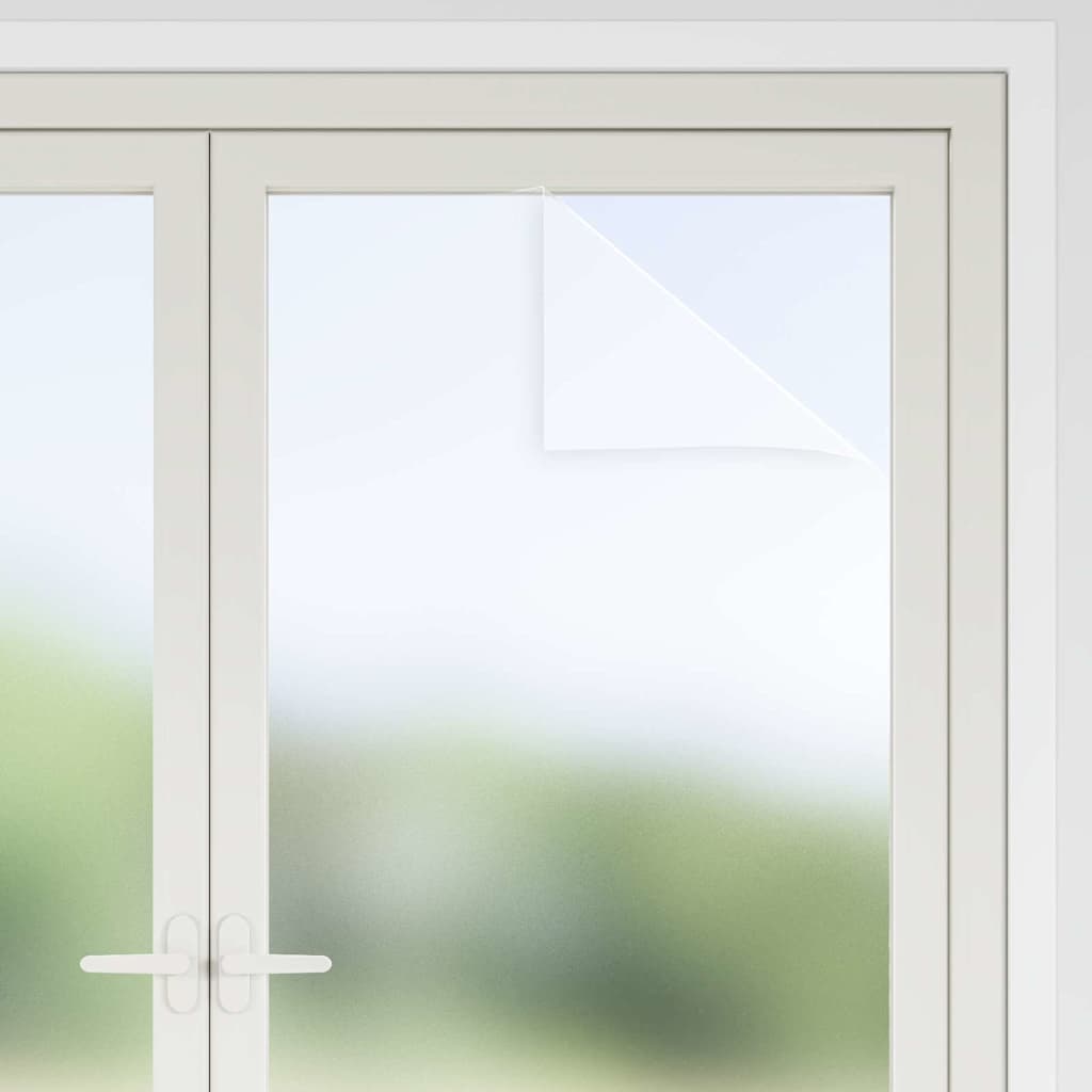 Selvheftende Vindu Film Frostet hvit 90 x 2000 cm PVC