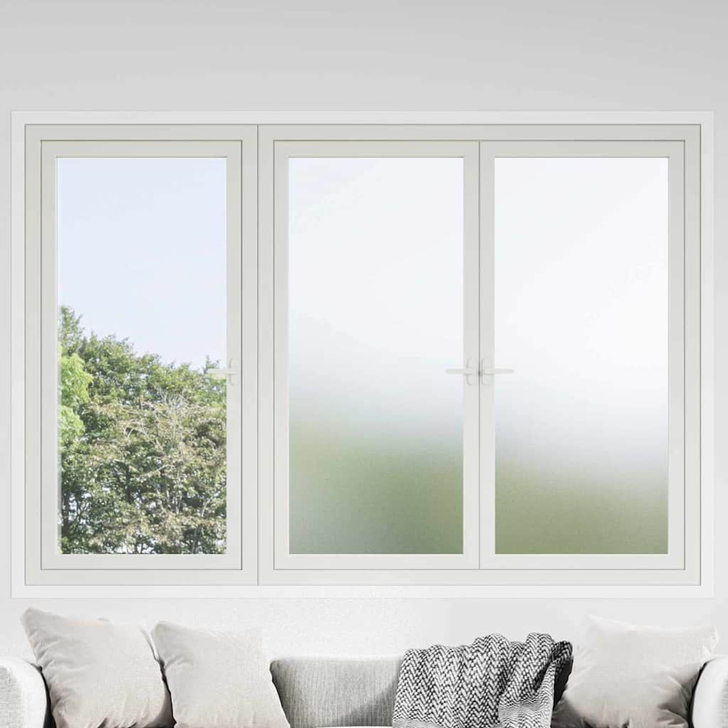 Selvheftende Vindu Film Frostet hvit 90 x 2000 cm PVC