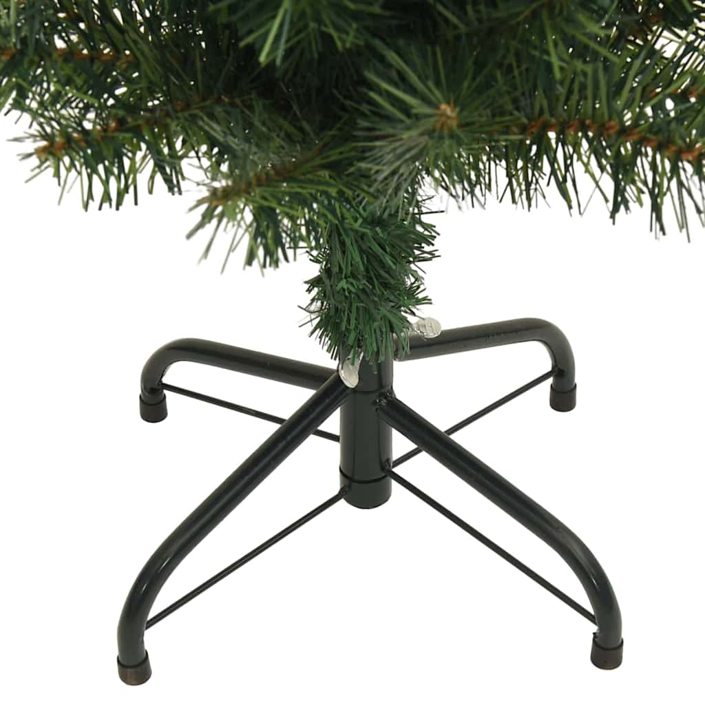 Kunstig juletre med 300 LED grønn 240 cm PVC og stål og plast vidaXL