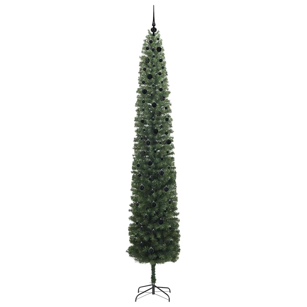 Kunstig juletre med 300 LED grønn 300 cm PVC og stål og plast vidaXL