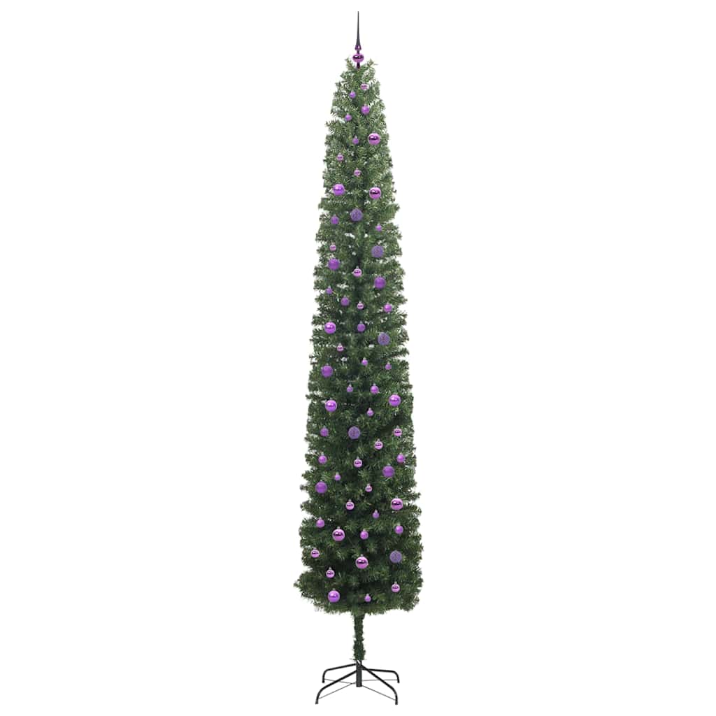 Kunstig juletre med 300 LED grønn 300 cm PVC og stål og plast vidaXL
