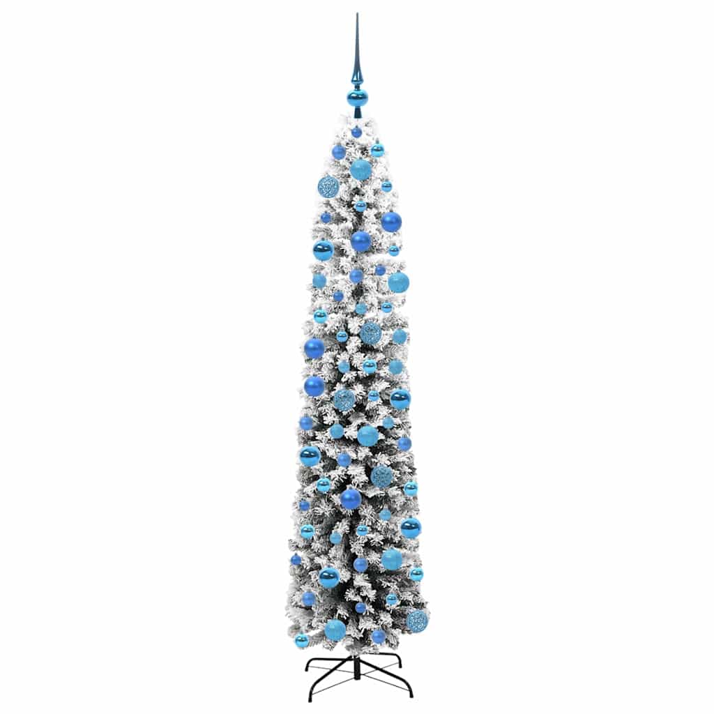Kunstig juletre med 300 LED grønn 180 cm PVC og stål og plast
