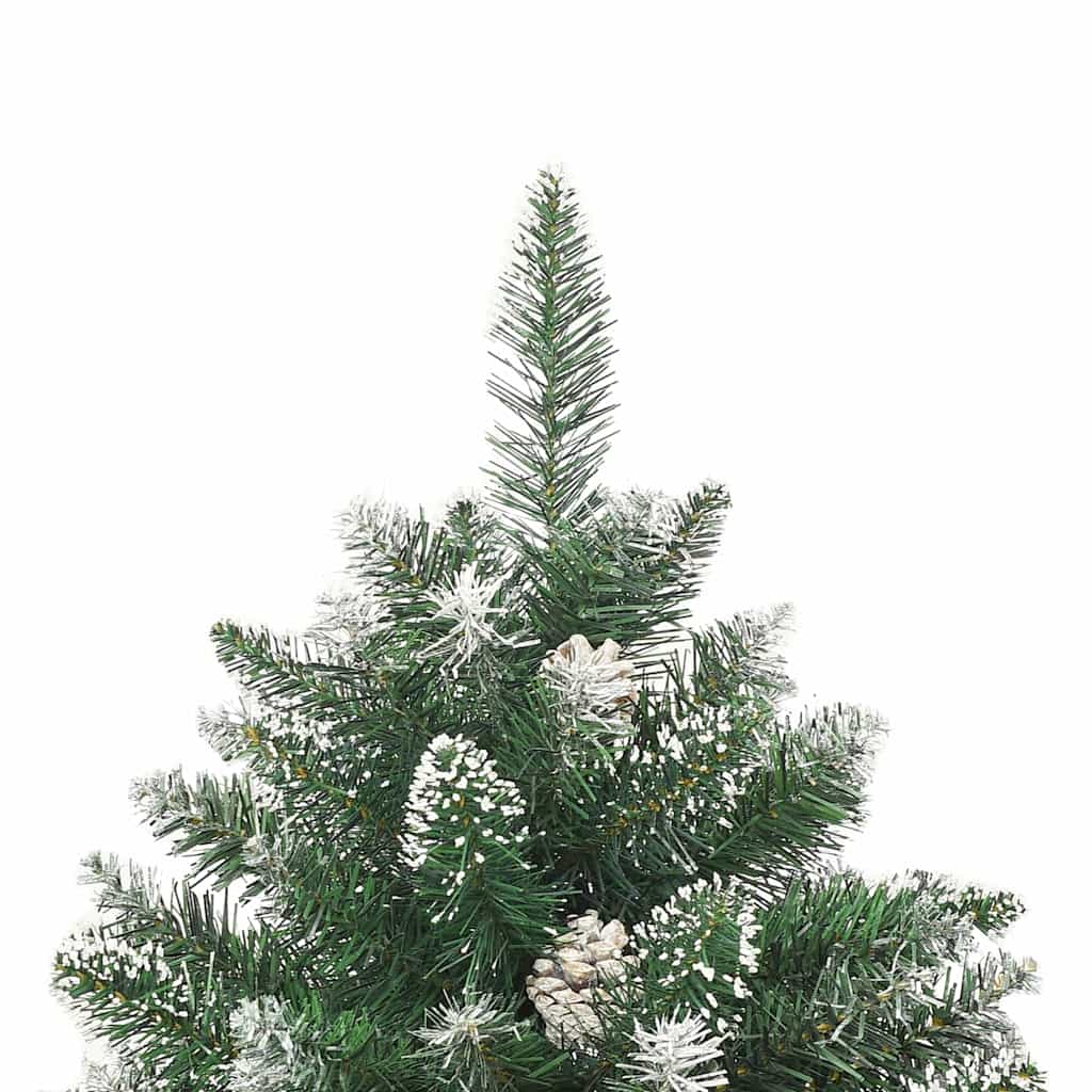 Kunstig juletre med 150 LED grønn 120 cm PVC og plast og stål vidaXL