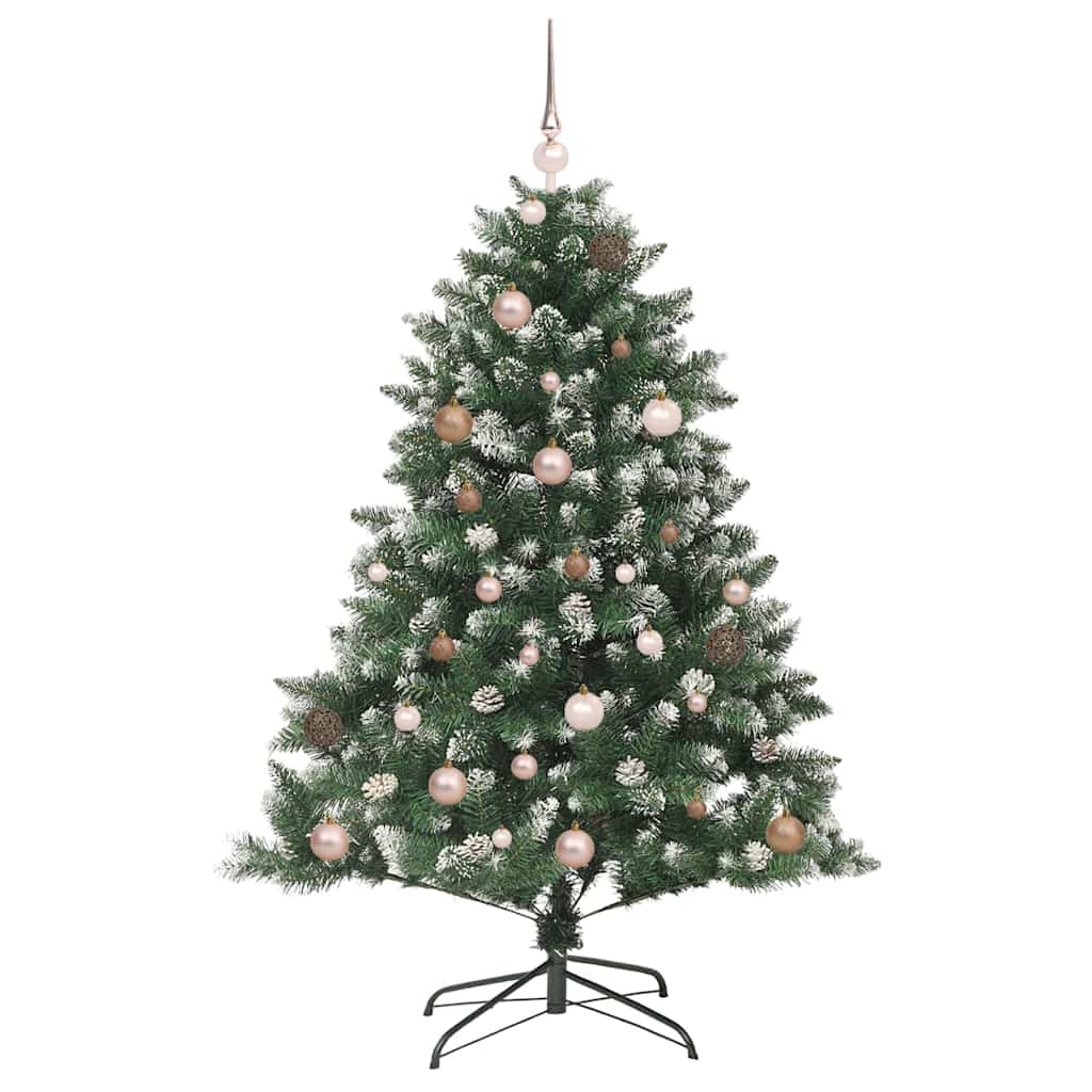 Kunstig juletre med 150 LED grønn 150 cm PVC og plast og stål