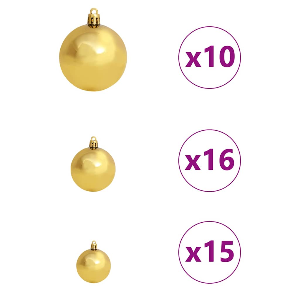 Kunstig juletre med 300 LED grønn 210 cm PVC og plast og stål