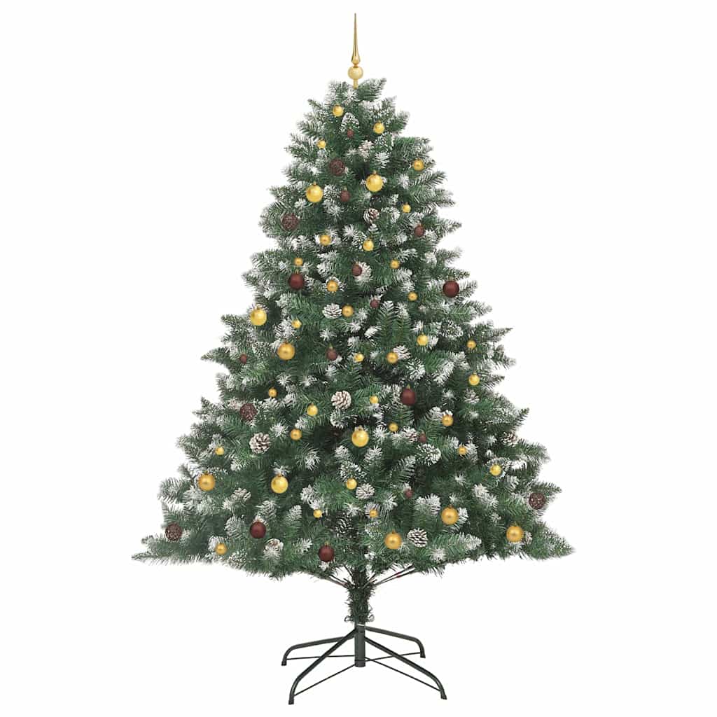 Kunstig juletre med 300 LED grønn 240 cm PVC og plast og stål