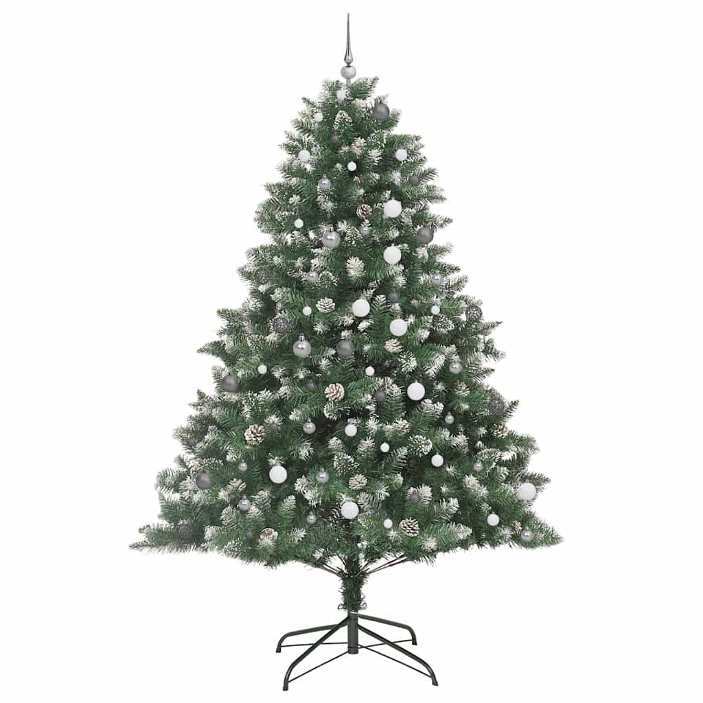 Kunstig juletre med 300 LED grønn 240 cm PVC og plast og stål
