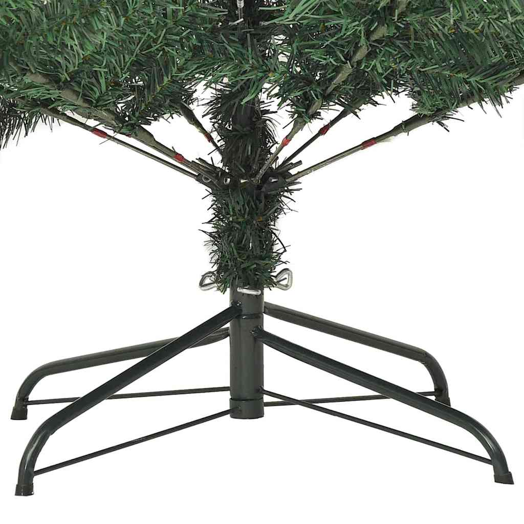 Kunstig juletre med 300 LED grønn 240 cm PVC og plast og stål vidaXL