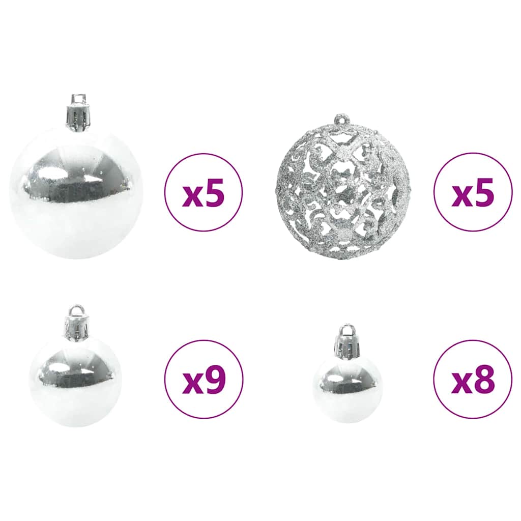 Kunstig Slankt Jule Tre med 150 LED Grønn og hvit 150 cm vidaXL