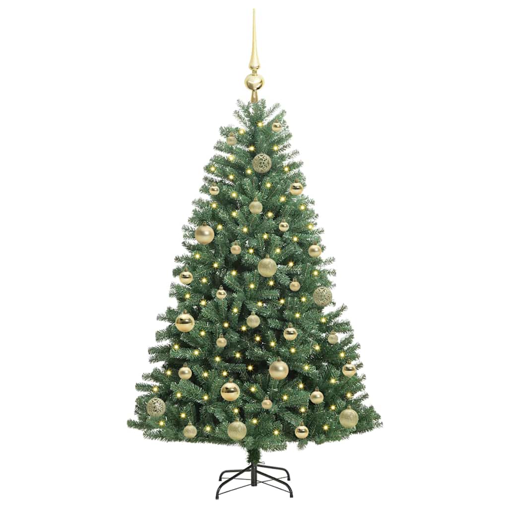 Kunstig sammensatt juletre grønn 120 cm PVC og metall