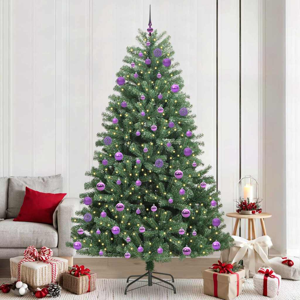 Kunstig sammensatt juletre grønn 240 cm PVC og metall