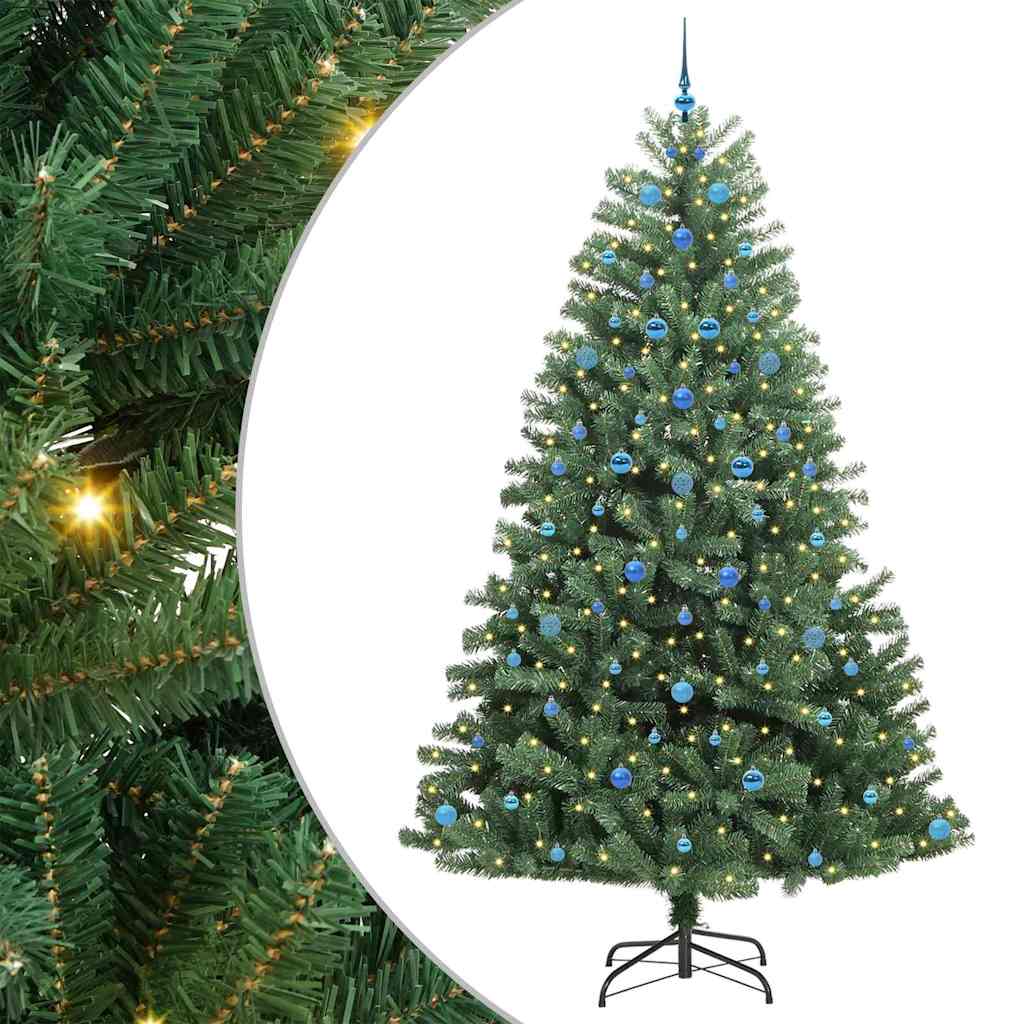 Kunstig sammensatt juletre grønn 240 cm PVC og metall