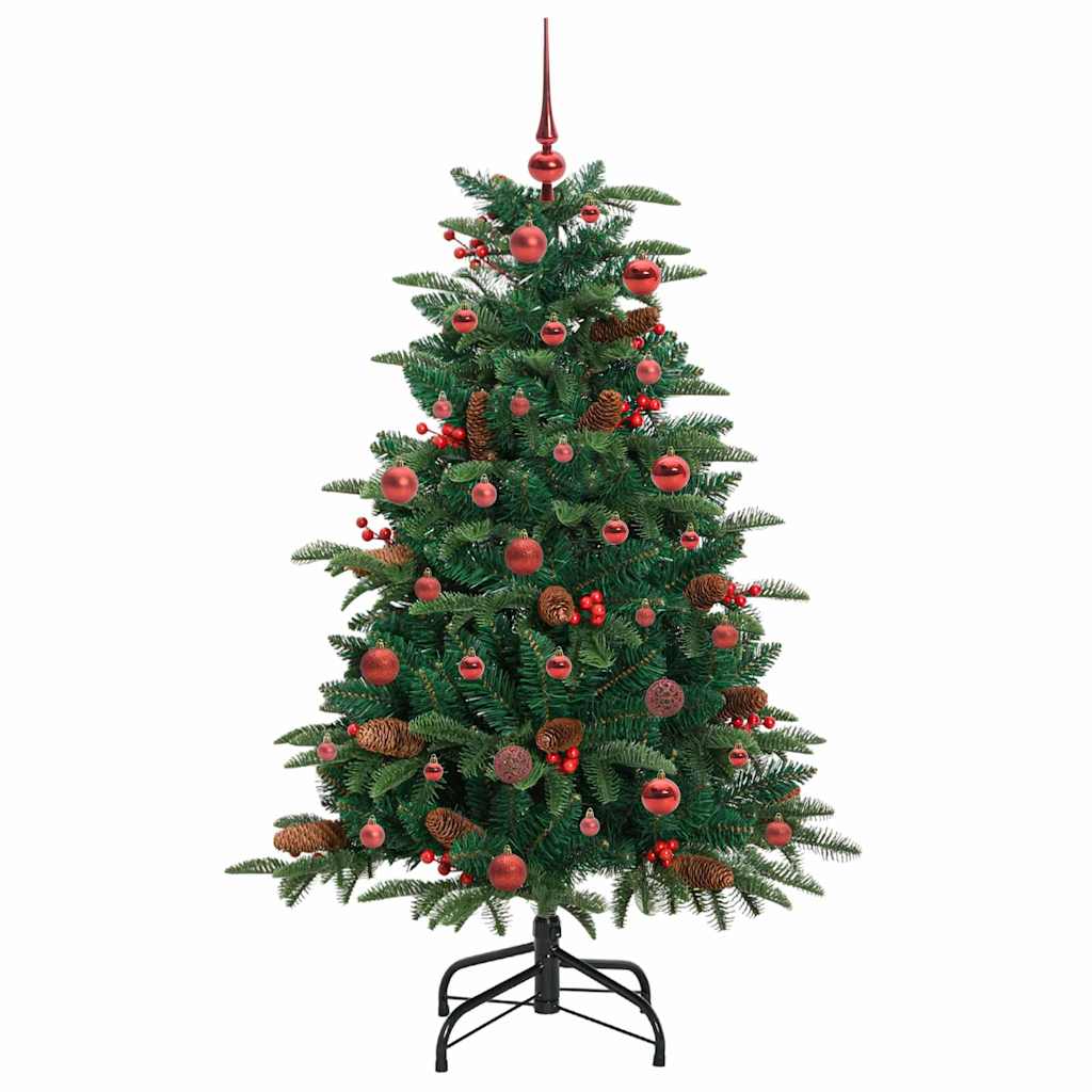 Kunstig juletre med 150 LED grønn 150 cm PVC og Metall og Plast