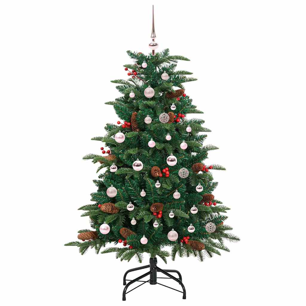 Kunstig juletre med 150 LED grønn 150 cm PVC og Metall og Plast