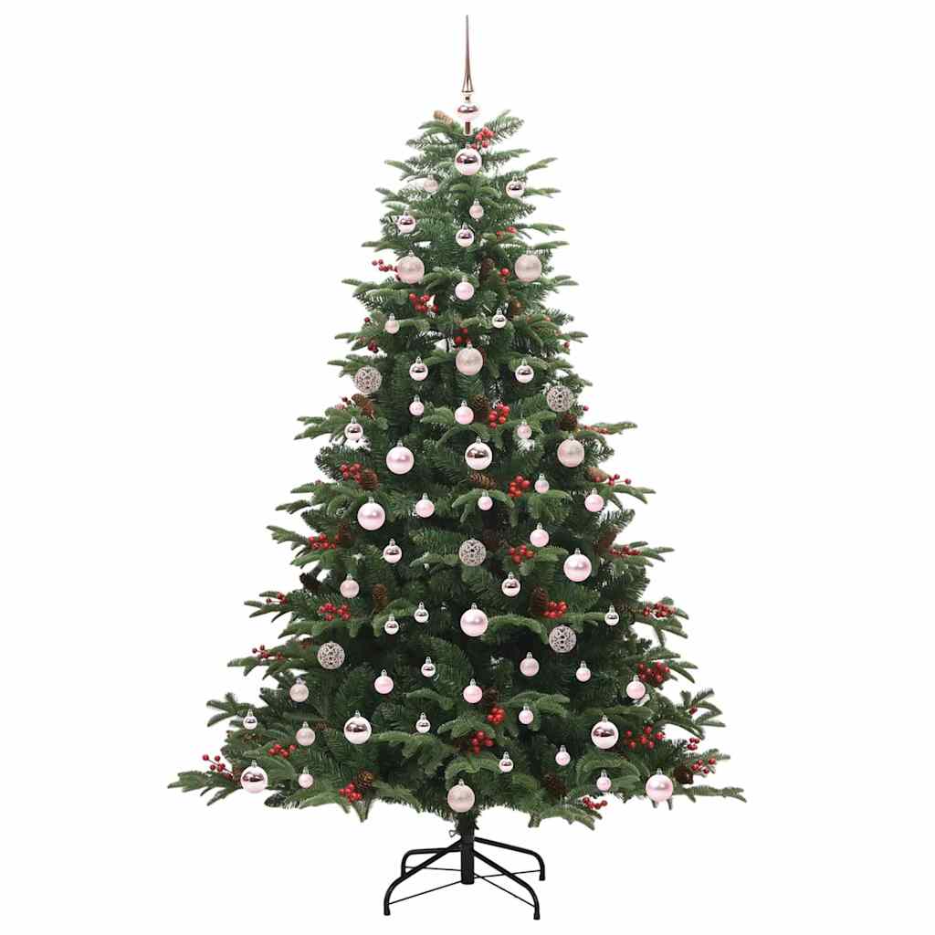 Kunstig juletre med 300 LED grønn 180 cm PVC og Metall og Plast