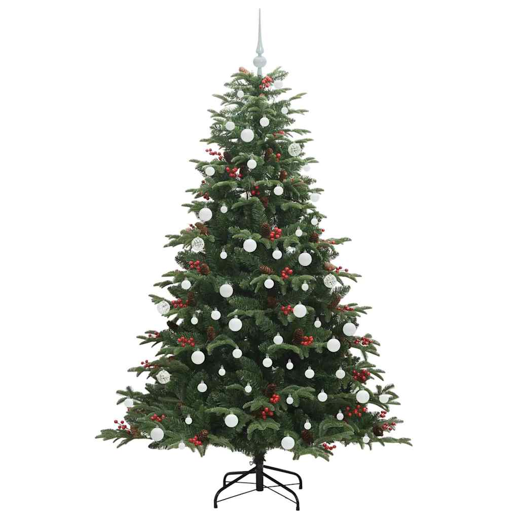 Kunstig juletre med 300 LED grønn 180 cm PVC og Metall og Plast