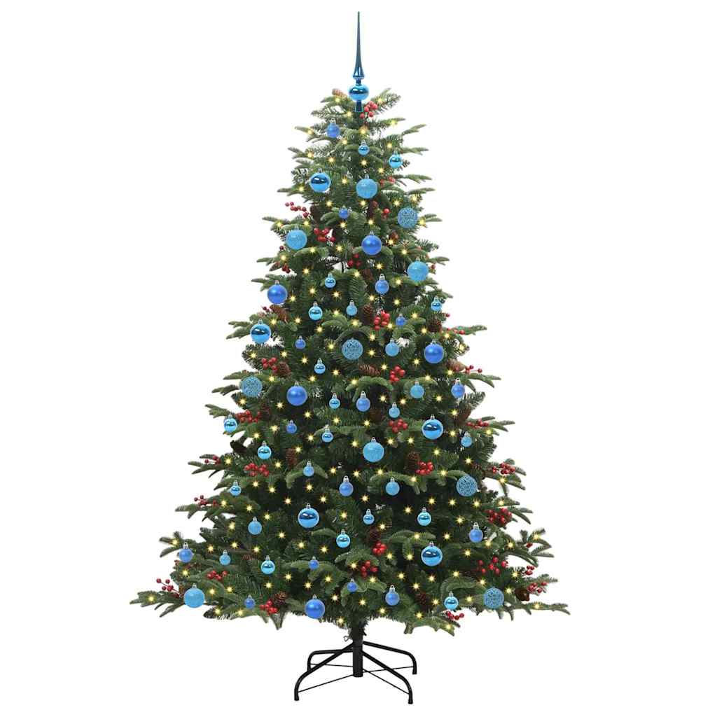 Kunstig juletre med 300 LED grønn 180 cm PVC og Metall og Plast
