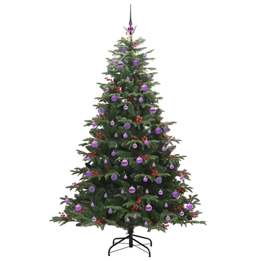 Kunstig juletre med 300 LED grønn 210 cm PVC og Metall og Plast