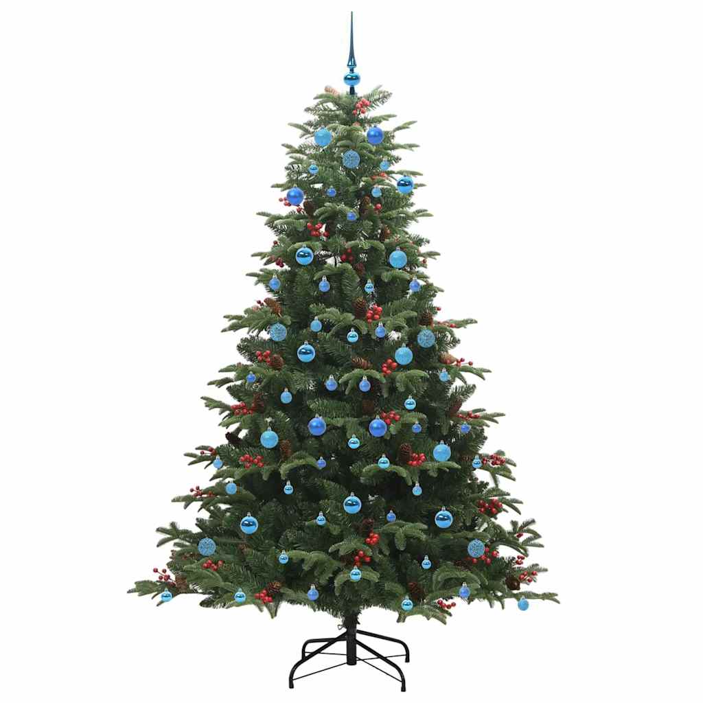 Kunstig juletre med 300 LED grønn 210 cm PVC og Metall og Plast