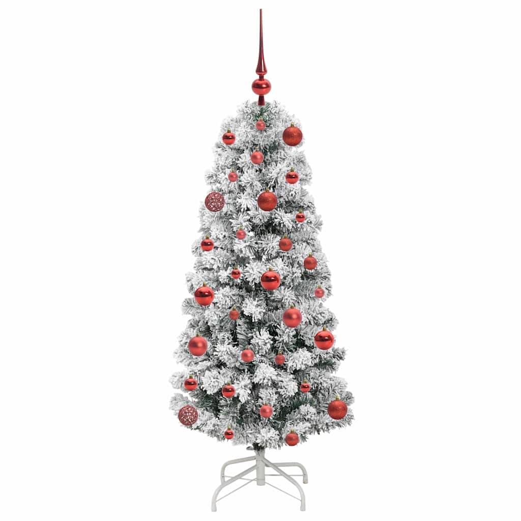 Kunstig sammensatt juletre med 150 LED Grønn og hvit 120 cm
