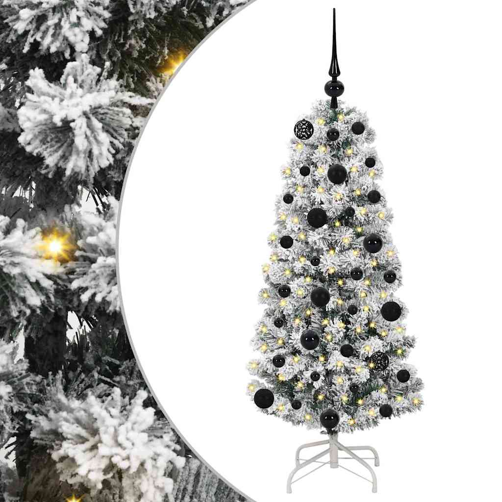 Kunstig sammensatt juletre med 150 LED Grønn og hvit 120 cm