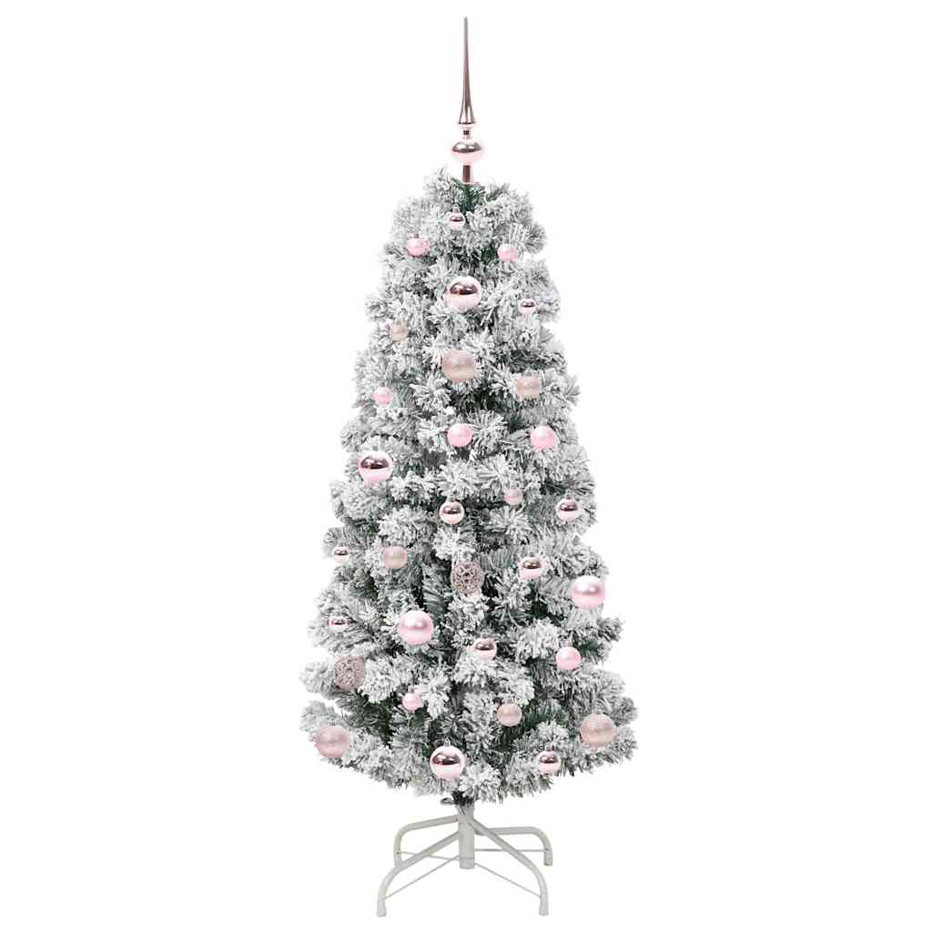 Kunstig sammensatt juletre med 150 LED Grønn og hvit 120 cm