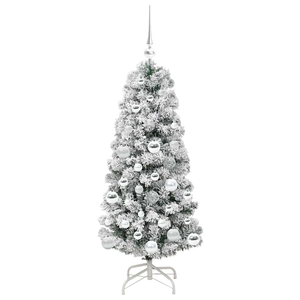 Kunstig sammensatt juletre med 150 LED Grønn og hvit 120 cm