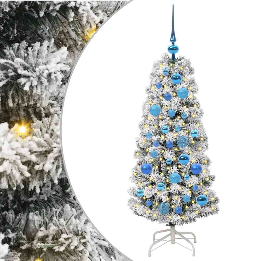 Kunstig sammensatt juletre med 150 LED Grønn og hvit 120 cm