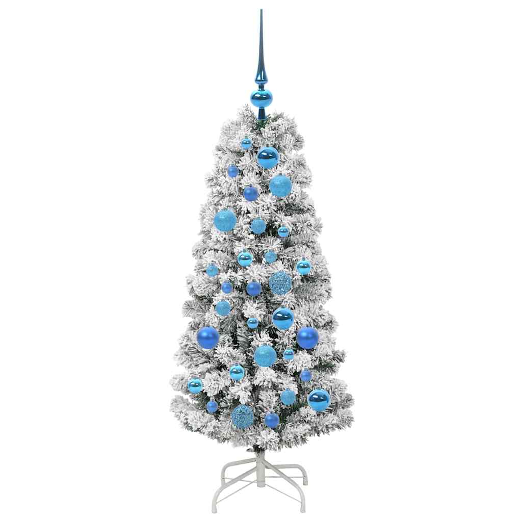 Kunstig sammensatt juletre med 150 LED Grønn og hvit 120 cm