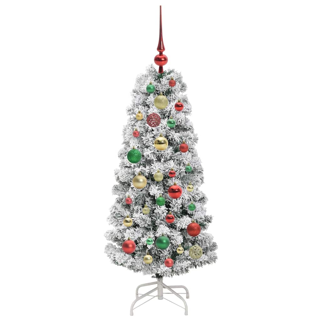 Kunstig sammensatt juletre med 150 LED Grønn og hvit 120 cm