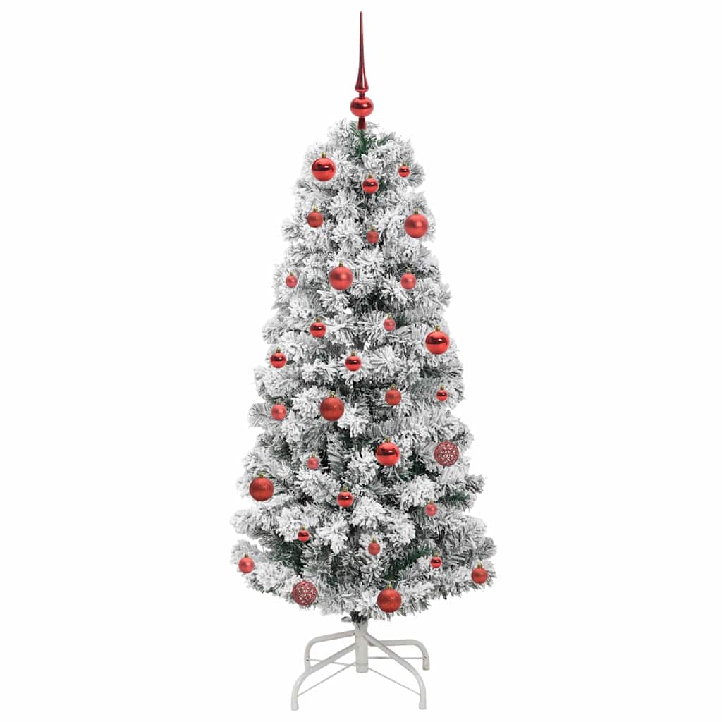 Kunstig sammensatt juletre med 150 LED Grønn og hvit 150 cm