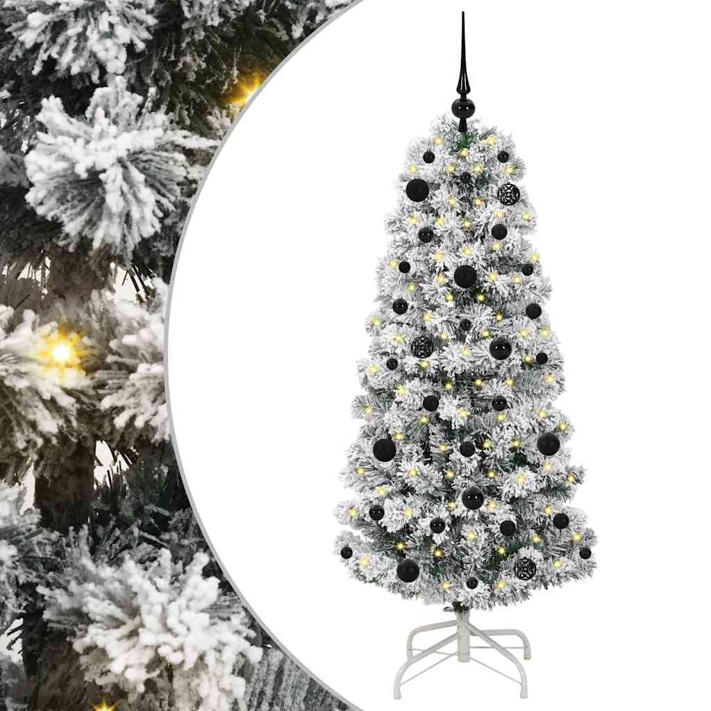Kunstig sammensatt juletre med 150 LED Grønn og hvit 150 cm