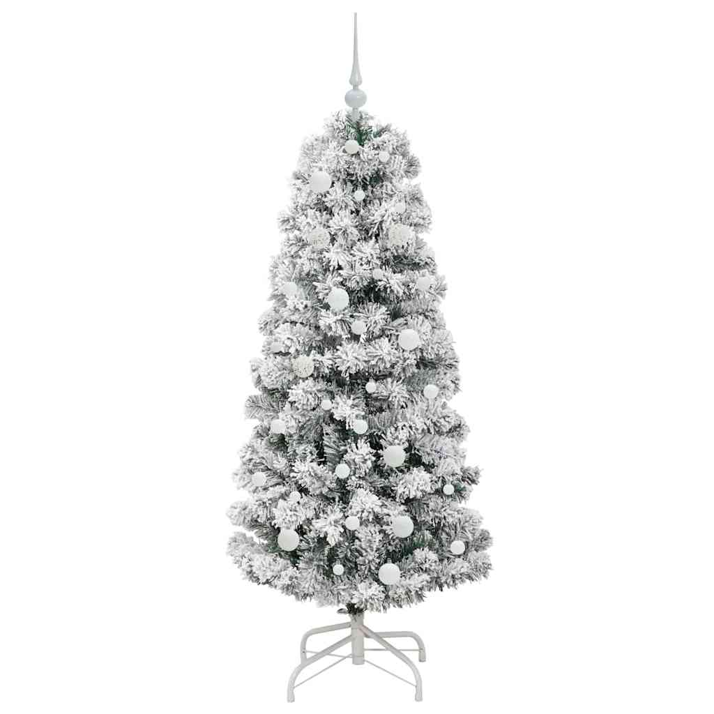 Kunstig sammensatt juletre med 150 LED Grønn og hvit 150 cm