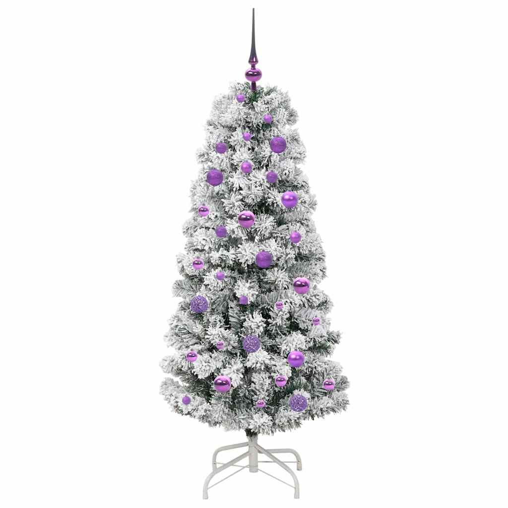 Kunstig sammensatt juletre med 150 LED Grønn og hvit 150 cm