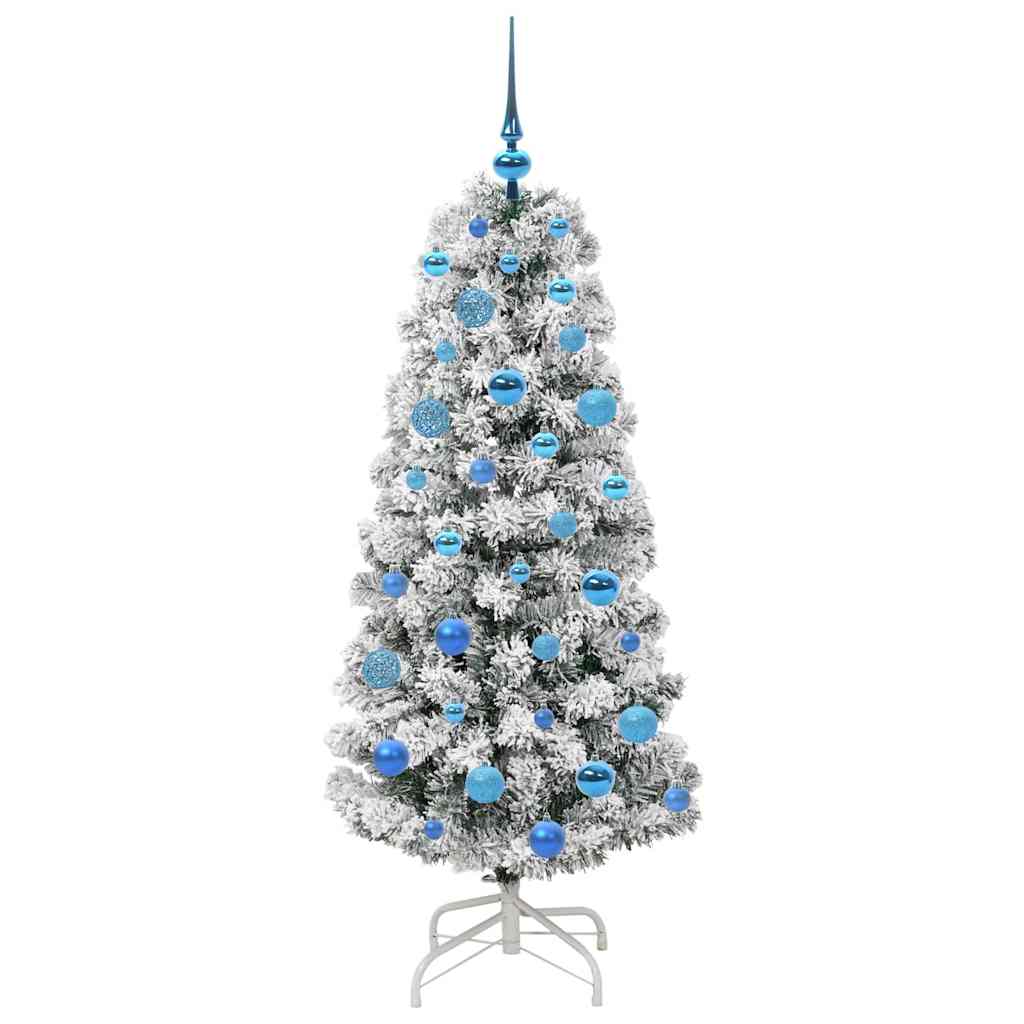 Kunstig sammensatt juletre med 150 LED Grønn og hvit 150 cm