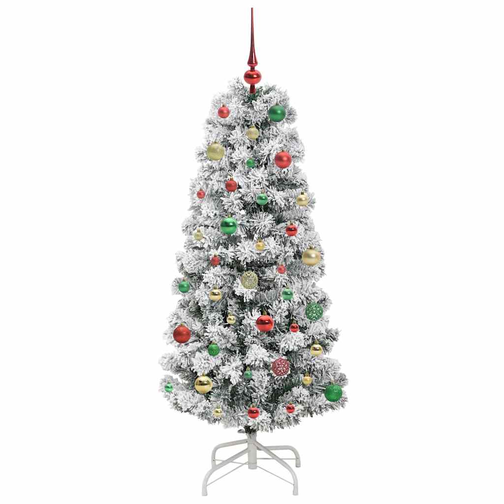 Kunstig sammensatt juletre med 150 LED Grønn og hvit 150 cm