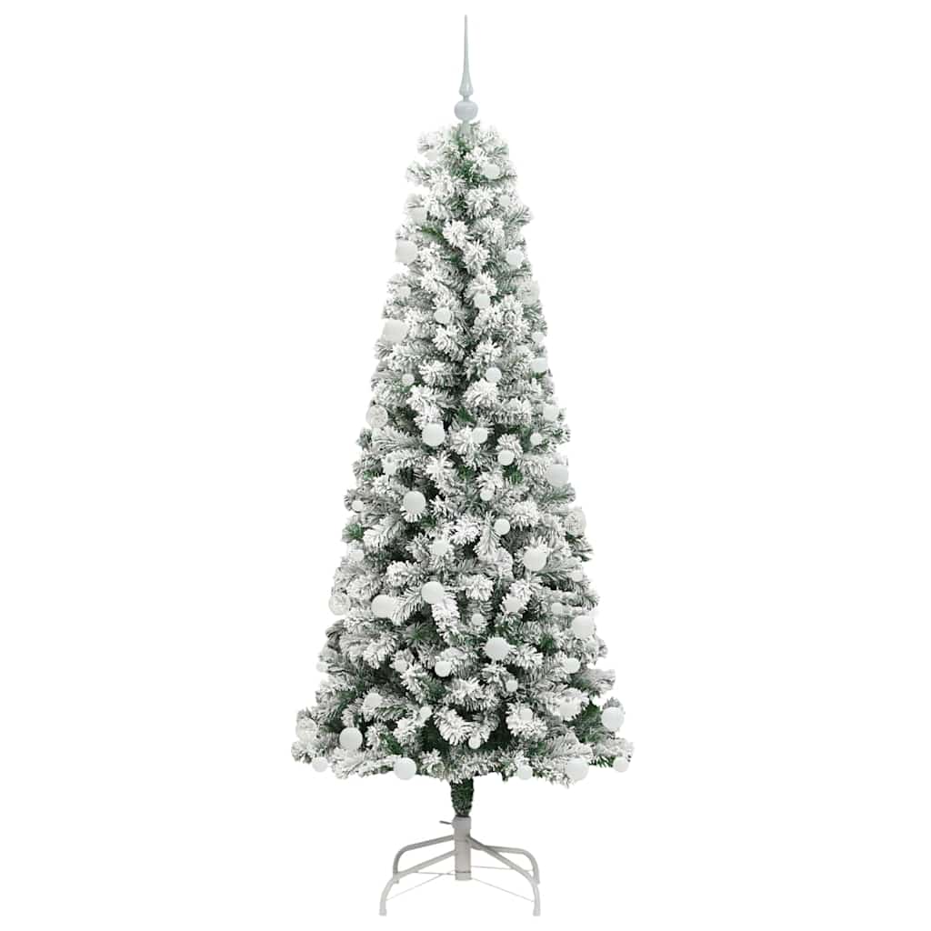 Kunstig sammensatt juletre med 300 LED Grønn og hvit 180 cm