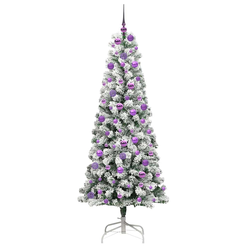Kunstig sammensatt juletre med 300 LED Grønn og hvit 180 cm