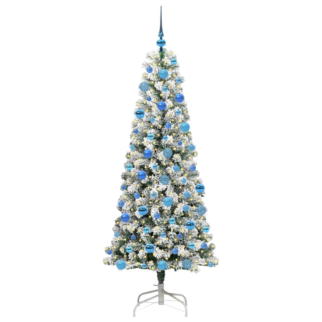 Kunstig sammensatt juletre med 300 LED Grønn og hvit 180 cm